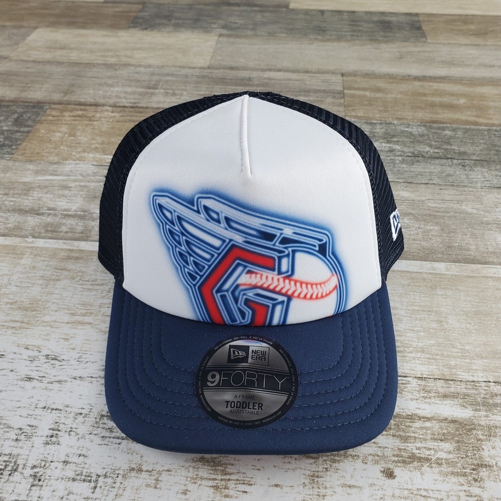 Cleveland Guardians Hat Toddler Adjustable Strap Strapback Trucker Cap